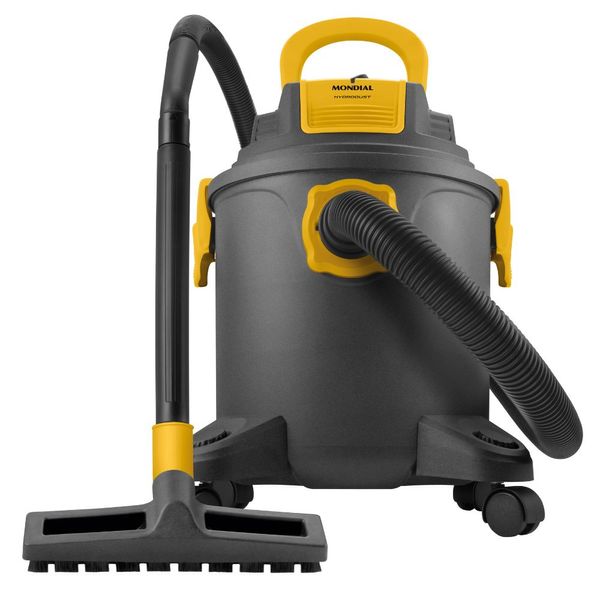 Aspirador de Água e Pó Hydrodust Mondial Preto e Amarelo 1600W APT-03-20L 220V